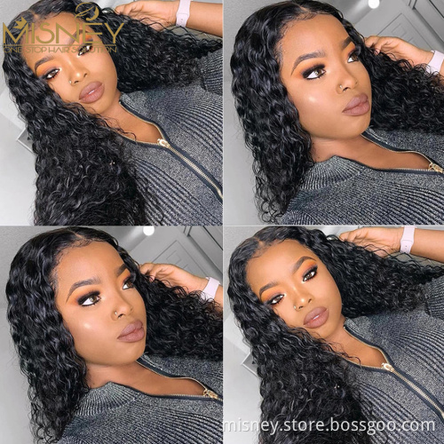 Deep Wave 13x4 Lace Front Human Hair Wigs For Women Pre Plucked HD Transparent Lace Frontal Wig 4x4 Closure Wig